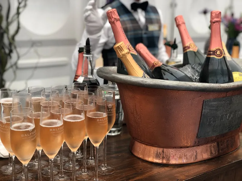 The garden party to celebrate Saga's brand new boutique ship, Spirit of Discovery in port at Dover on the day of her naming ceremony